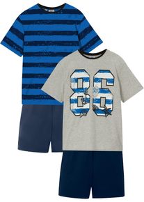 Shorty mit weicher Baumwolle (4-tlg. Set) in blau, Grösse 140/146, 95% Baumwolle, bonprix