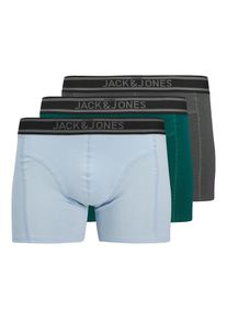 Jack & Jones JACK & JONES, Hommes Boxers 'JACaiden', bleu clair / gris foncé / émeraude