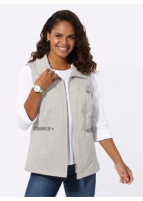 WITT Damen Weste mit Innentasche, hellgrau, Gr&ouml;&szlig;e 40, 55% Polyester, 45% Polyamid