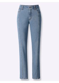 WITT Damen Jeans mit h&ouml;her geschnittenem Bund, blue-bleached, Gr&ouml;&szlig;e 54, 78% Baumwolle, 20% Polyester, 2% Elasthan