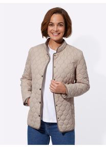 WITT Damen Steppjacke mit Kontrastpaspelierung, sesam, Gr&ouml;&szlig;e 42, 100% Polyester. Wattierung: 100% Polyester. Paspelierung: 100% Polyester