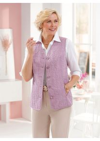 WITT Damen Steppweste mit Schmuckkn&ouml;pfen, mauve, Gr&ouml;&szlig;e 38, 100% Polyester. Wattierung: 100% Polyester