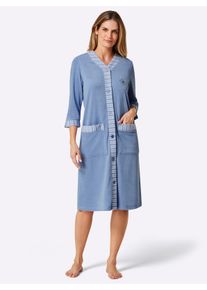 feel good Witt Damen Bademantel, bleu, Größe 36/38, 80% Baumwolle, 20% Polyester