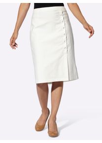 WITT Damen Schlupfrock mit Formbund, ecru, Gr&ouml;&szlig;e 42, 74% Viskose, 23% Polyamid, 3% Elasthan