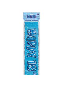 UNIQUE 18 ° compleanno Blue Glitter Dream Party Banner
