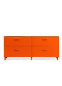Relief Kommode niedrig mit Beinen orange String Furniture