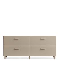 Relief Kommode niedrig mit Beinen beige String Furniture