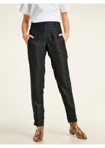 Heine Witt Damen Leinenhose mit Längsnähten, schwarz, Größe 48, 100% Leinen