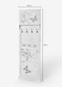 Garderobenpaneel mit Schmetterling-Design in weiss | 180x60 cm | bonprix