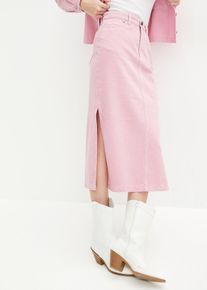 Twill-Rock aus reiner Baumwolle in rosa, Grösse 36, 100% Baumwolle, bonprix