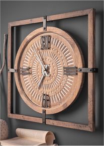 Wanduhr in braun | 54,5x54,5 cm | bonprix