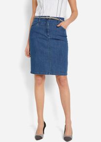 Jeansrock Stretch in blau, Grösse 36, aus über 80% Baumwolle, bonprix