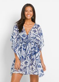 Transparente Strandtunika in blau, Gr&ouml;sse 36/38 (S), bonprix