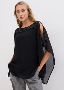 Tunika mit Pailletten in schwarz, Grösse 36, bonprix