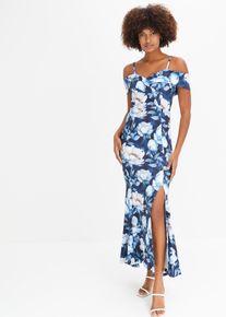 Maxikleid in blau, Grösse 48, bonprix