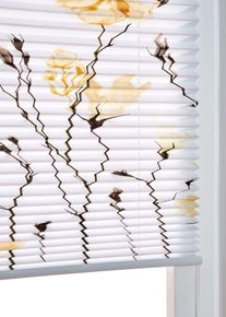 Plissee mit Blumenmuster in gelb, 130x40 cm, bonprix