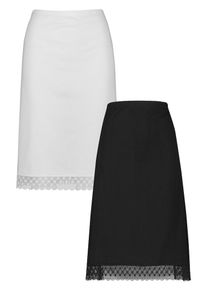 next, Femmes Sous-v&ecirc;tements longs, noir / blanc