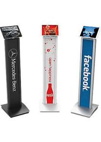 Tablet Bodenst&auml;nder Compulocks BrandMe Cling, f&uuml;r 7&ldquo; bis 13&ldquo;, H&ouml;he 1120 mm, 90&deg; schwenkbar, Aluminium, weiss