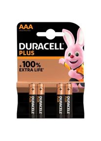 Duracell Batterie Plus AAA 1.5V/LR03, 4 Stück