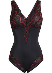 Geschmückter Shape Body mit mittlerer Formkraft in schwarz, Grösse 48, bonprix