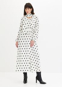 Maxikleid mit abnehmbarer Schluppe in weiss, Grösse 50, bonprix