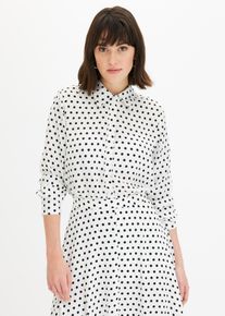 Bluse aus feinem Satin in weiss, Grösse 46, bonprix