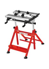 HOLZMANN-MASCHINEN HOLZMANN Werkbank »WST20«, Höhe/Länge: 73, 5-102, 5x55 cm, inkl. verstellbare Spannbacken rot