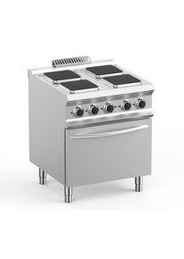 MBM Elektroherd Dexion Lux- 700 - 70/73 mit Elektrobackofen - quadratische Kochfelder - 15,3 kW, Gastronomie-Bedarf