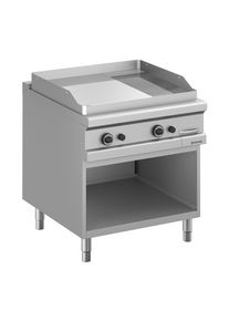 MBM Gasgrillplatte Serie 98 - 80/90 ⅔ glatt, verchromt, ⅓ gerillt | Griddleplatte | Plancha Grill | Bratplatte, Gastronomie-Bedarf