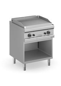 MBM Gasgrillplatte Serie 77 - 70/70 gerillt | Griddleplatte | Plancha Grill | Bratplatte, Gastronomie-Bedarf