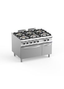 MBM Gasherd Dexion Lux 980 - 120/90 - 54 kW mit Elektrobackofen | Propangas Herd, 6 Kochstellen, GastroHeld