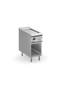 MBM Elektrogrillplatte Dexion Lux 980 - 40/90 glatt, verchromt, 400 V, herausnehmbare Fettschublade | Griddleplatte | Plancha Grill | Bratplatte,