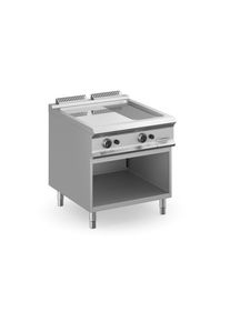 MBM Gasgrillplatte Dexion Lux 980 - 80/90 2/3 glatt, 1/3 gerillt, verchromt | Griddleplatte | Plancha Grill | Bratplatte, Gastronomie-Bedarf
