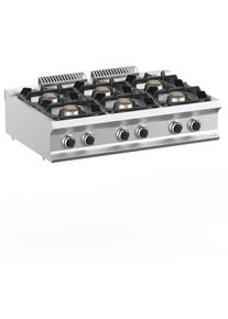 MBM Gasherd Dexion Lux- 700 - 110/73 Tischgerät 42 kW | Propangas Herd, 6 Kochstellen, GastroHeld