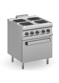 MBM Elektroherd Serie 77 - 70/70 mit Elektrobackofen - quadratische Kochfelder, Gastronomie-Bedarf