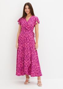 bedrucktes Wickelkleid in lila, Grösse 44, bonprix