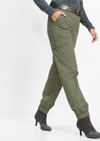 Cargo-Hose aus Baumwolle mit Stretch in grün, Grösse 42, 97% Baumwolle, bonprix