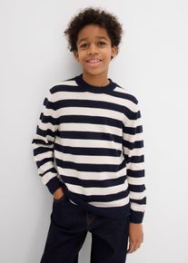 Feinstrickpullover mit Baumwolle in blau, Grösse 176/182, bonprix
