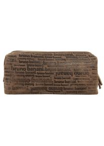 Bruno Banani Kulturbeutel »ALL OVER«, echt Leder braun Taschen