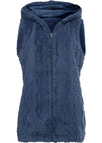 Damen Fleeceweste jeansblau