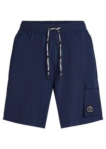 K by KARL LAGERFELD Karl Lagerfeld, Hommes Boardshorts ' RUE ST-GUILLAUME', bleu / noir / blanc