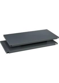 Schäfer Shop Schäfer Shop Select Fachboden MS, 2 Stück, B 950 x T 360 x H 25 mm, Stahl, RAL 7012 Basaltgrau
