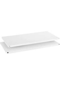 Schäfer Shop Schäfer Shop Select Fachboden MS, 2 Stück, B 1200 x T 360 x H 25 mm, Stahl, RAL 9016 Verkehrsweiss