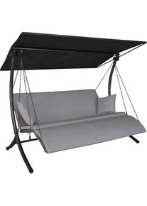 Angerer FREIZEITMÖBEL Hollywoodschaukel »Luxus Zip granit«, BxTxH: 210x145x160 cm grau grau + grau