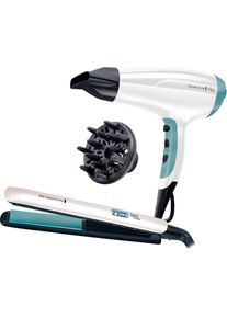 Remington Haartrockner »Shine Therapy S8500GP Geschenk-Set«, 2300 W, 2 Aufsätze, bestehend aus Haarglätter mit Keramikbeschichtung und Haartrockner...