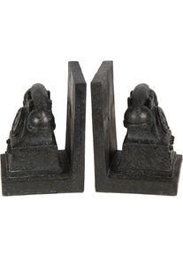 AMBIENTE HAUS Buchstütze »Telefon-Buchstützen 16cm«, (1 St.) grau antikschwarz