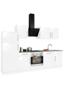 Wiho-Küchen WIHO KÜCHEN Küchenzeile »Cali«, mit E-Geräten, Breite 280 cm weiß made_in_germany Weiß Glanz