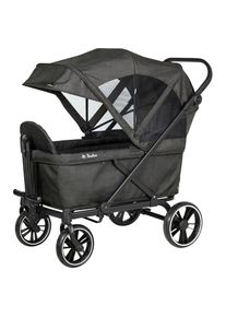 Pinolino® Bollerwagen »Cruiser Premium«, (Set), BxTxH: 118x64x116 cm, inkl. Babyschalenadapter und Regenschutzhaube schwarz