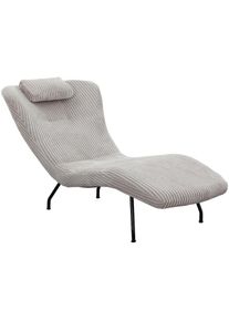 Salesfever Relaxsessel, mit modernem Cord Bezug, gemütliche Relaxliege grau