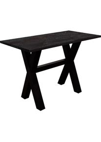 Mäusbacher MÄUSBACHER Bartisch, Gestell in X-Form (Breite 120, 140 oder 160 cm) schwarz schwarzstahl/flamed wood black + schwarzstahl